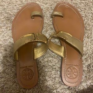Tory Burch gold sandal